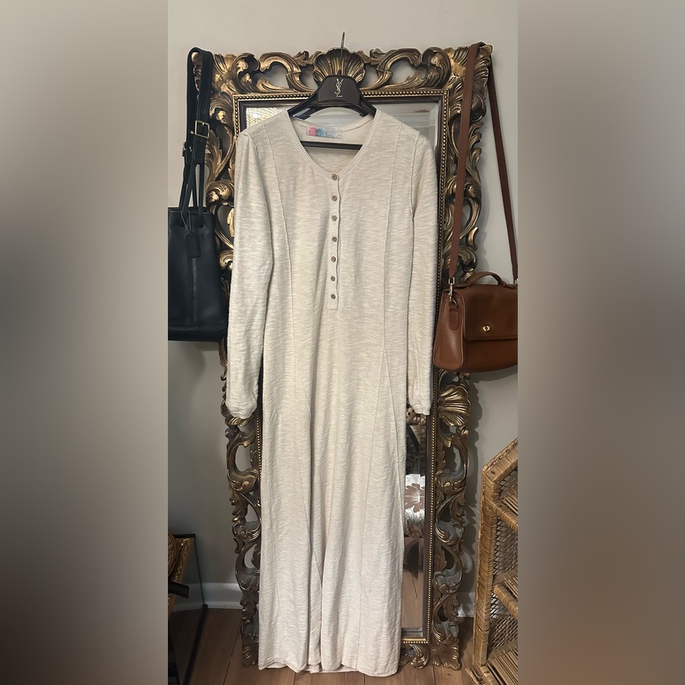 Free People Beach Cream Maxi Dress M